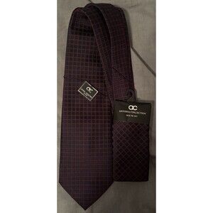 Antonia Collection 100% Silk Tie Set Men's Red Blue Necktie Set NEW